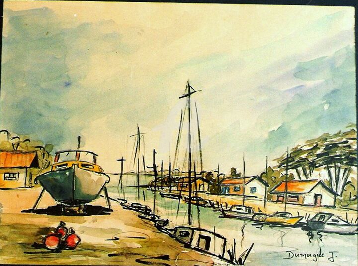 Peinture intitulée "croquis-aquarelle-l…" par Jacky Dumergue, Œuvre d'art originale
