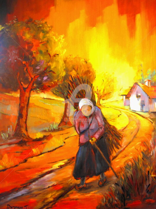 Peinture intitulée "Bientot-l-hiver.jpg" par Jacky Dumergue, Œuvre d'art originale
