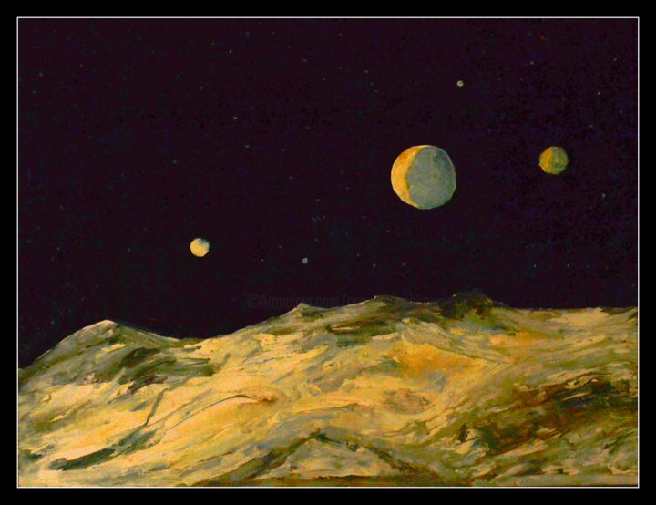 SPACE ABSTRACTION-1 绘画, 30x40 in