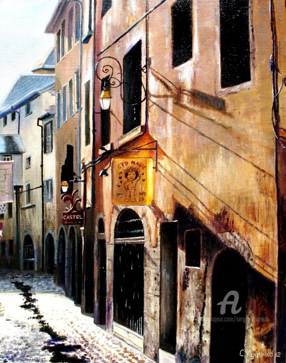 Walk the old streets 绘画, 19.7x15.8 in