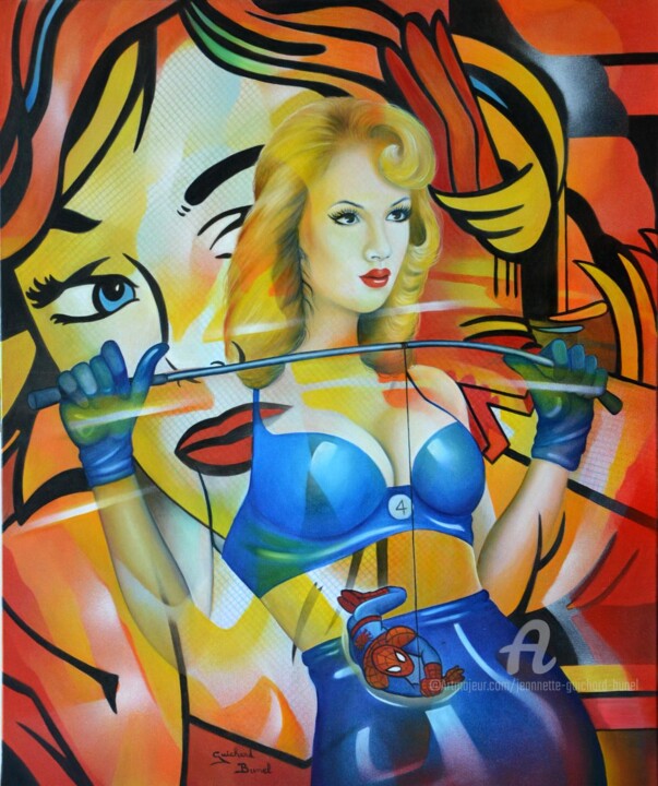 Peinture intitulée "la fvemme invisible" par Jeannette Guichard-Bunel, Œuvre d'art originale, Huile