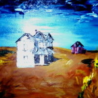 Painting titled ""The Abandonment"" by Donald Young (dondavid), Original Artwork, Oil Mounted on Wood Stretcher frame