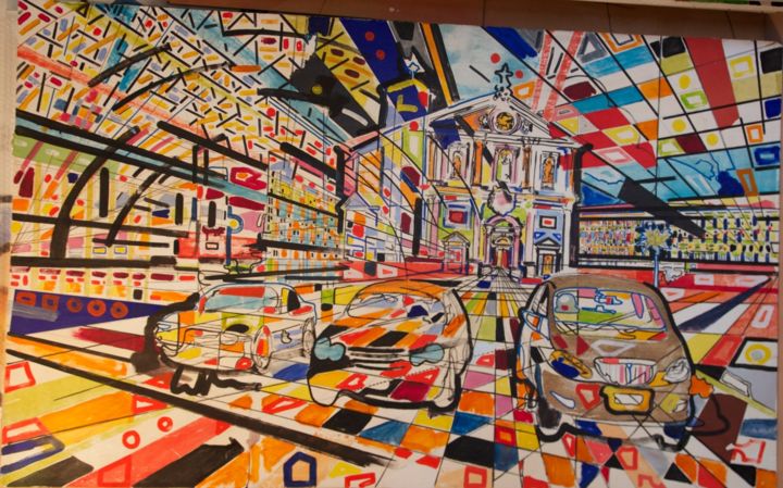 22Piazza-Grande-A-Palmanova-22-160X80-Cm, 絵画 Giovanni