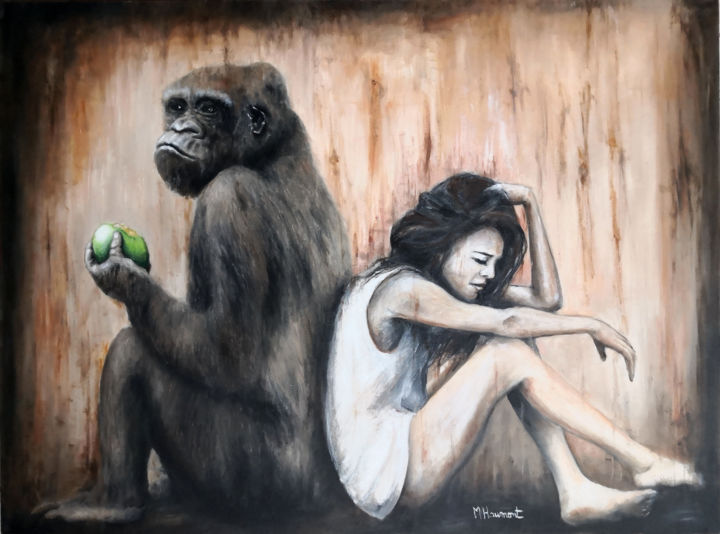 Le mépris / The Contempt 绘画, 23.6x31.5 in