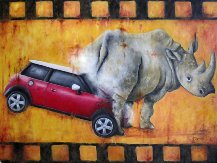 Rencontre improbable / Unlikely encounter 绘画, 23.6x31.5 in