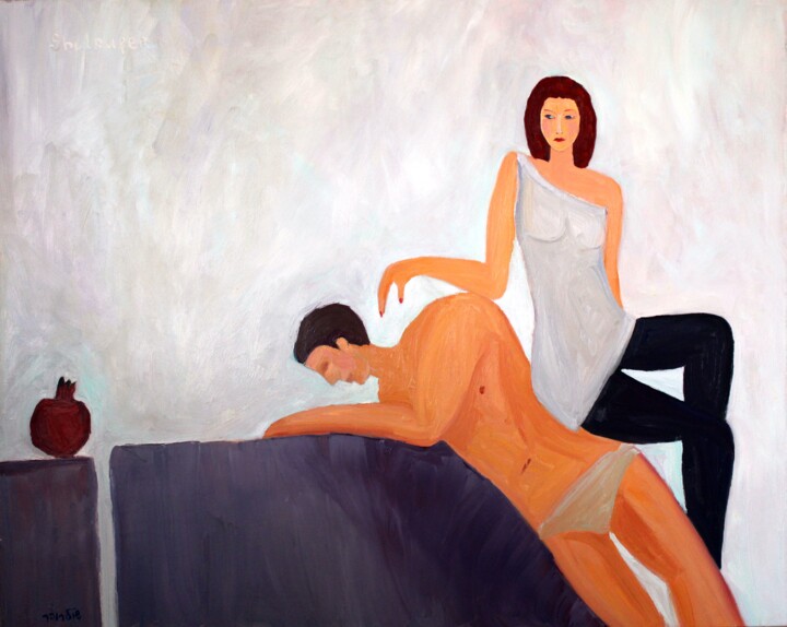 Painting titled "Yin&Yang" by Janna Shulrufer, Original Artwork, Oil
