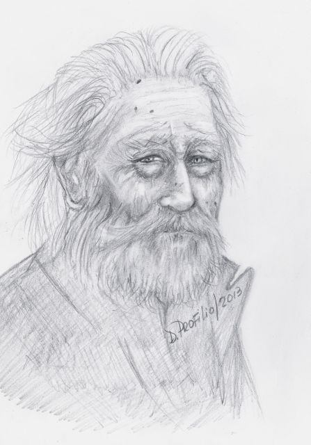 Dibujo titulada "Macedonio Fernández" por Diana Profilio, Obra de arte original, Otro
