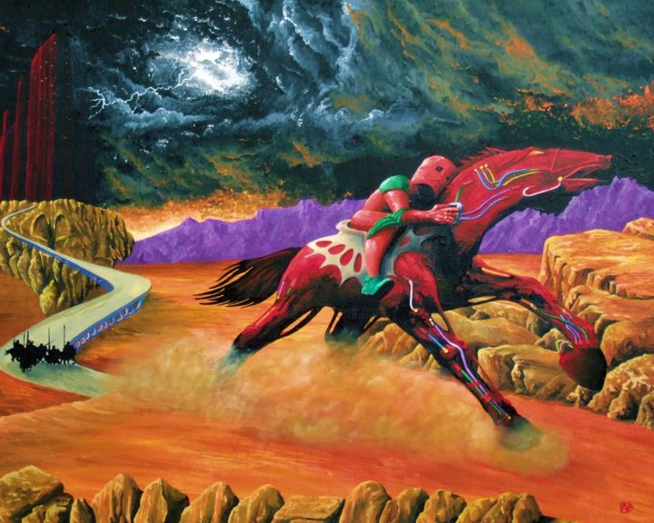 Painting titled "Abraxas to Bendelath" by Davo, Original Artwork