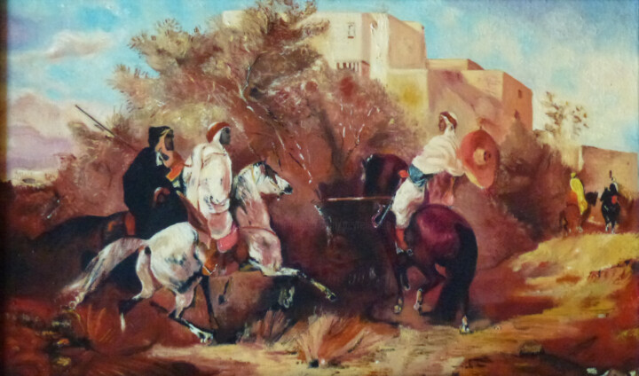 Schilderij getiteld "Etude de copie d'un…" door Jacques Peyrelevade, Origineel Kunstwerk, Olie Gemonteerd op Frame voor hout…
