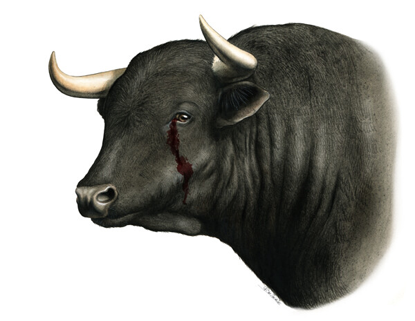 Peinture intitulée "Corrida" par Florence Dellerie, Œuvre d'art originale, Autre