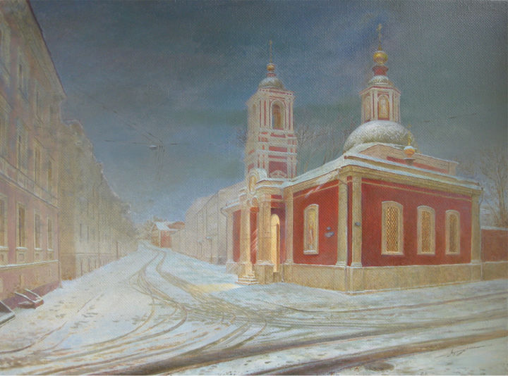 Pittura intitolato "Связь времён" da Anastasiia Anatolevna Burdenkova, Opera d'arte originale