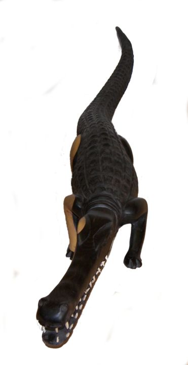 Sculptuur getiteld "Le gavial" door Luc Lavroff, Origineel Kunstwerk