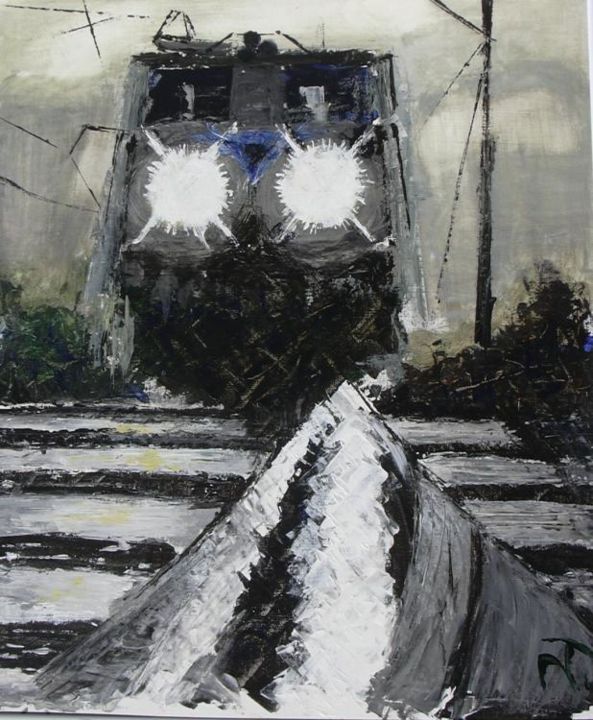Peinture intitulée "Loco" par Nathalie Torrents, Œuvre d'art originale