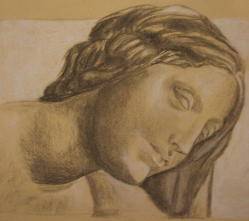 Drawing titled "Sant'Anna, la Vergi…" by Marianna Farano, Original Artwork