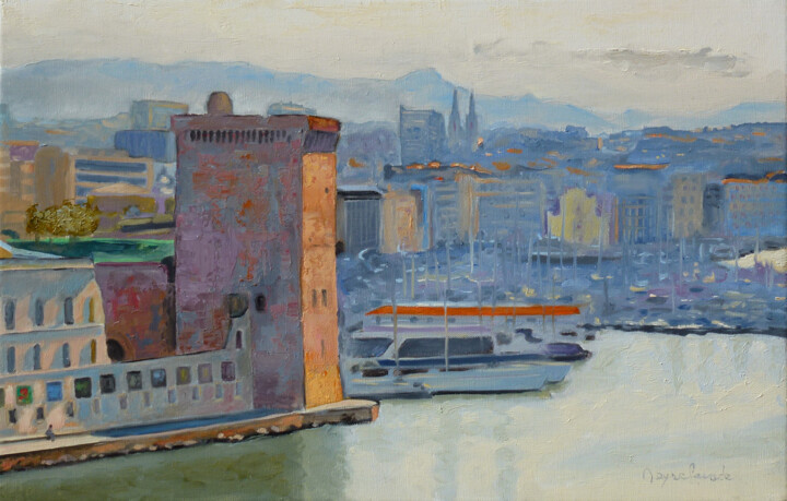 Matin sur le Fort Saint-Jean #artistsupportpledge 绘画, 10.6x16.1 in