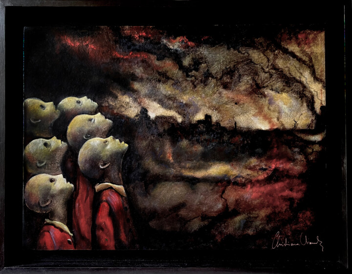 Les innocents 绘画, 11.8x15.8 in