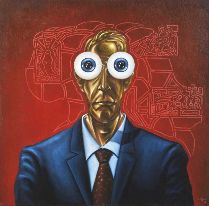 제목이 "Presentator"인 미술작품 Pascal Buffard로, 원작, 기름