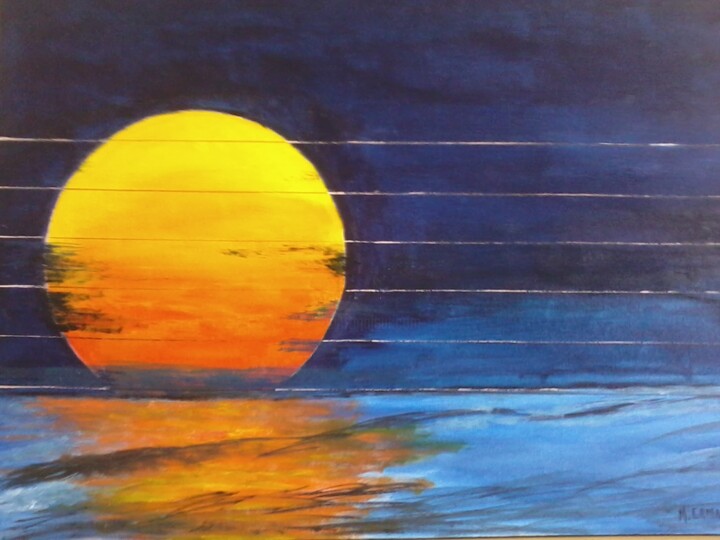 Painting titled "Acorde" by Marcelo Camargo, Original Artwork