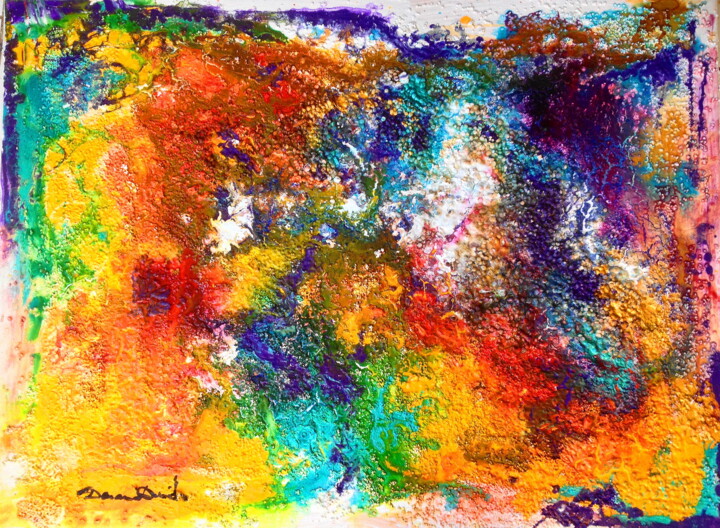 Painting titled "La vie est un feux…" by Dam Domido, Original Artwork, Other