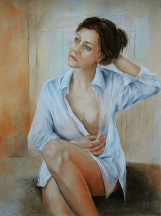 Painting titled "ELIANE MARQUE - Son…" by Eliane Marque, Original Artwork, Pastel