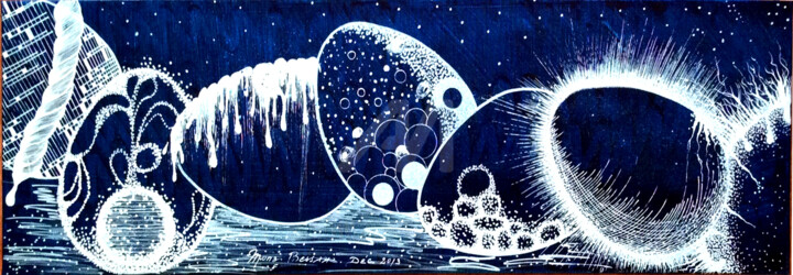 Peinture intitulée "Blancs en neige" par Mona Bessaa, Œuvre d'art originale, Acrylique