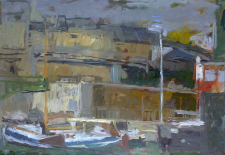 Painting titled "Tempete à BIR- HAKE…" by Olga Richir, Original Artwork