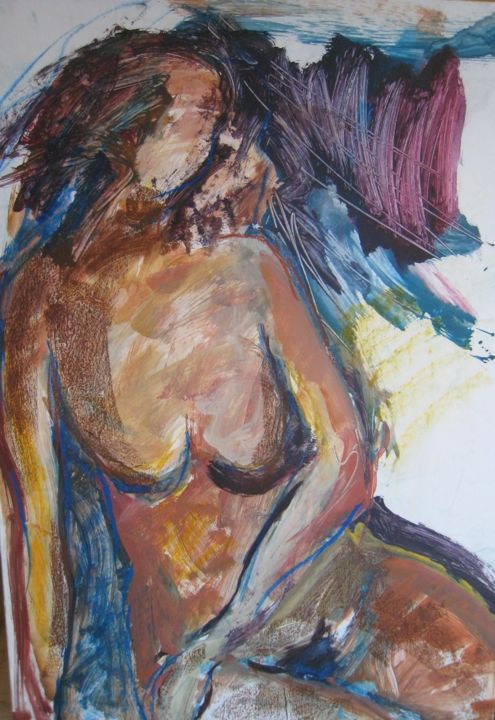 Malerei mit dem Titel "plus rien ne s'oppo…" von Christine Leger, Original-Kunstwerk, Acryl