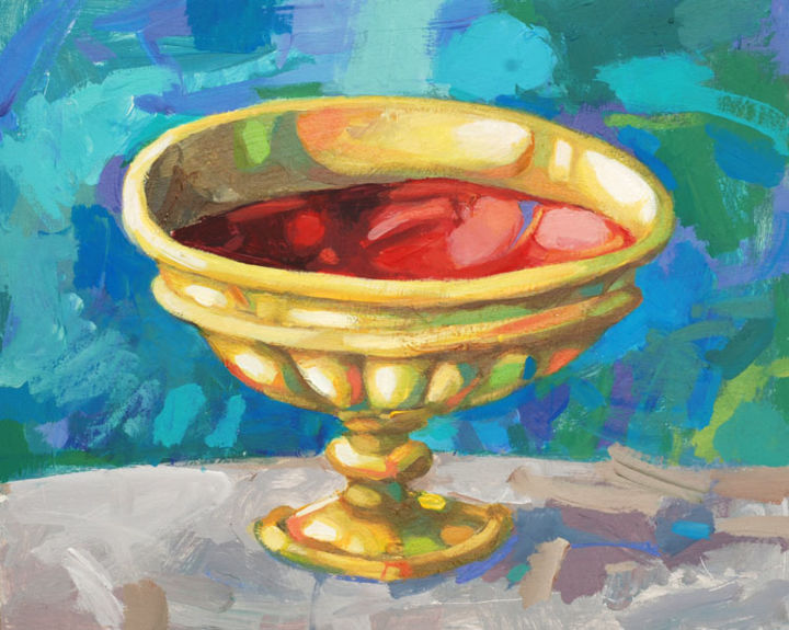 Painting titled "КЕЛИХ # 1409a" by Mykhailo Semashyn, Original Artwork, Acrylic