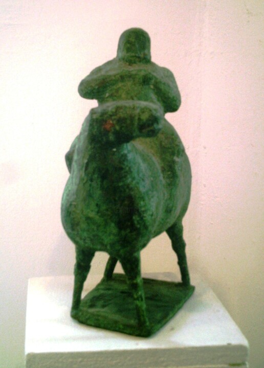 Sculptuur getiteld "jinete.jpg" door Boyan Penchev, Origineel Kunstwerk, Gietwerk
