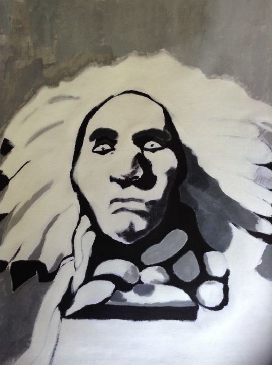 Painting titled "Ethnocide" by Patrice Solvar, Original Artwork