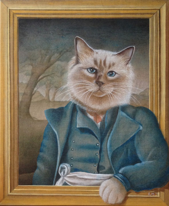 Peinture intitulée "Theodore" par Isabelle Molinard, Œuvre d'art originale, Huile