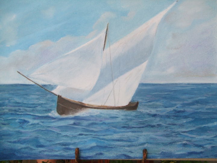 Drawing titled "On a Clear Day" by Branka Mattenheim, Original Artwork, Pastel