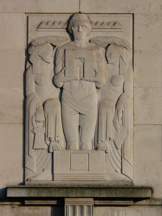 Sculpture intitulée "Relief Panel repres…" par Kevin C Lee, Œuvre d'art originale, Pierre