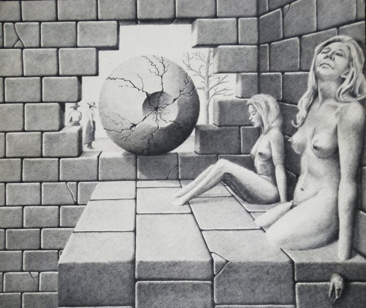 LE GARDIEN 图画, 12.8x13.8 in