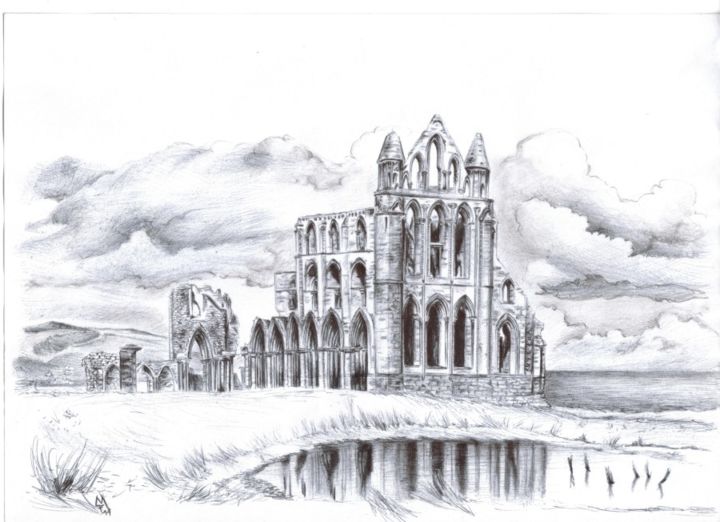 Drawing titled "St Hilda of Whitby.…" by Marianna Farano, Original Artwork, Other