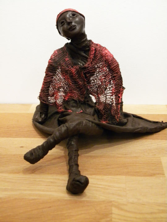 Sculptuur getiteld "Agathe" door Cerise, Origineel Kunstwerk, Terra cotta