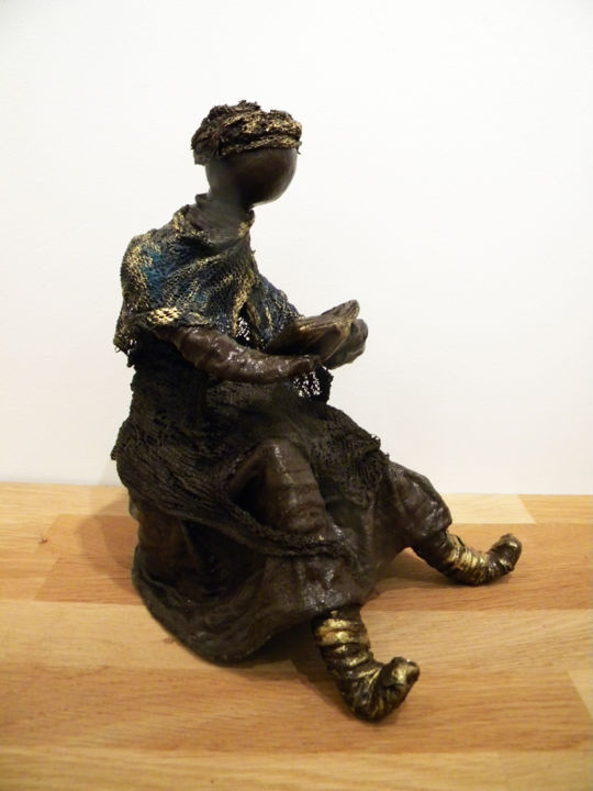 Sculptuur getiteld "Joséphine" door Cerise, Origineel Kunstwerk, Terra cotta