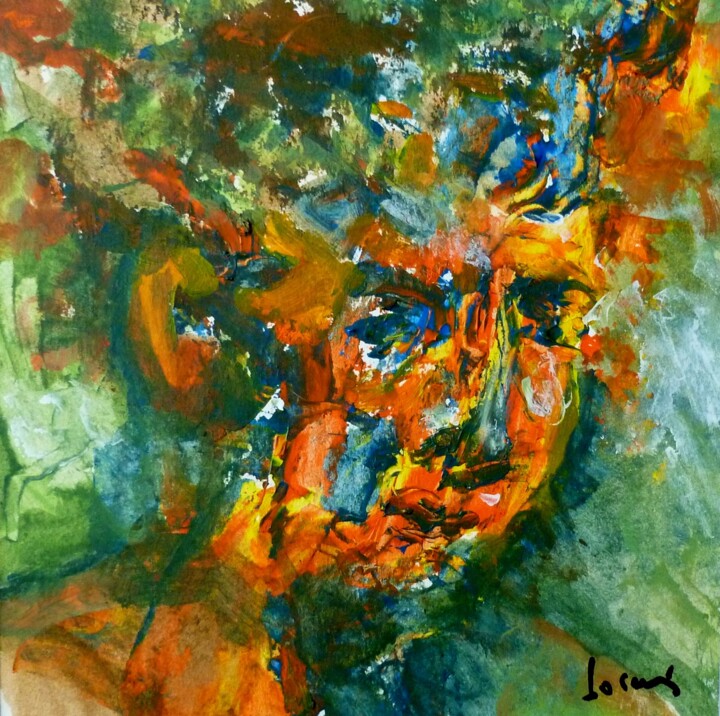 Peinture intitulée "portrait d'homme" par Patrick Jossier, Œuvre d'art originale, Acrylique