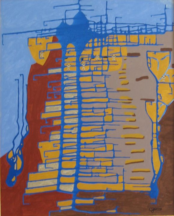 Les sculpteurs de temples 绘画, 29.9x24 in