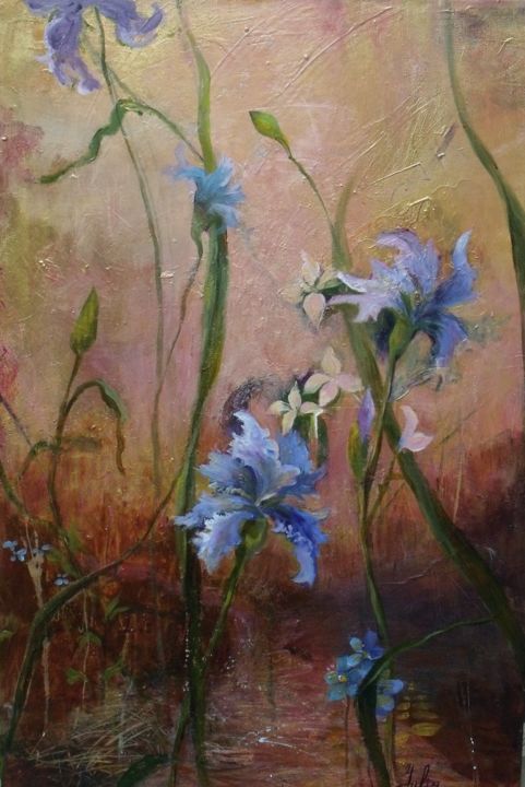 Painting titled "Not so timid." by Julia Hacker, Original Artwork, Oil