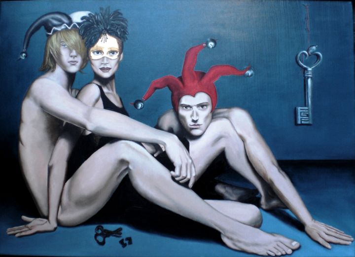 Painting titled "la-chiave-persa-70x…" by Pinella Giuliano, Original Artwork
