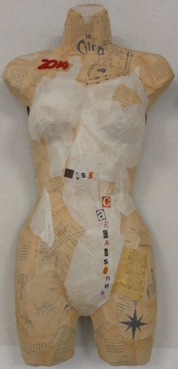 buste-miss-carcassonne-2014-80x40x17-cm-dominault 雕塑, 15.8x6.3 in