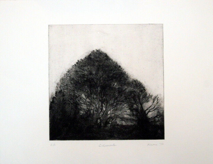 Printmaking titled "Crépuscule" by Kaoru Tsuzawa, Original Artwork, Other