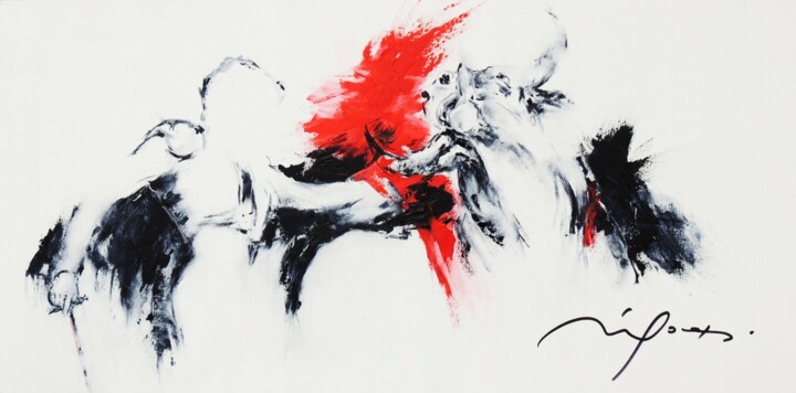 320_corrida 绘画, 15.8x31.5 in