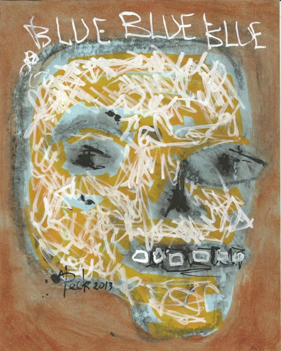 Peinture intitulée "NEZ PEEK HD BLUE 20…" par Nez Peek, Œuvre d'art originale, Acrylique