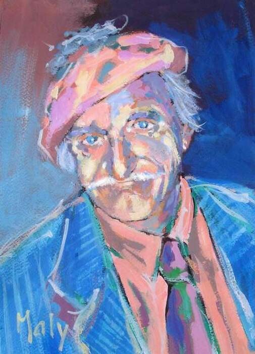 Peinture intitulée "MALY -PORTRAIT DE D…" par Marcel Clerc, Œuvre d'art originale, Acrylique