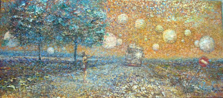 AUTOSTOPININKĖ en/art-gallery/evaldas-semetulskis/251809 绘画, 15.8x35.4 in