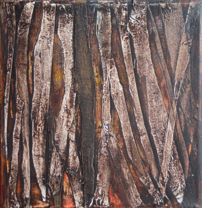 Painting titled "Technique mixte-sur…" by Isabelle Corthay, Original Artwork, Acrylic Mounted on Wood Stretcher frame