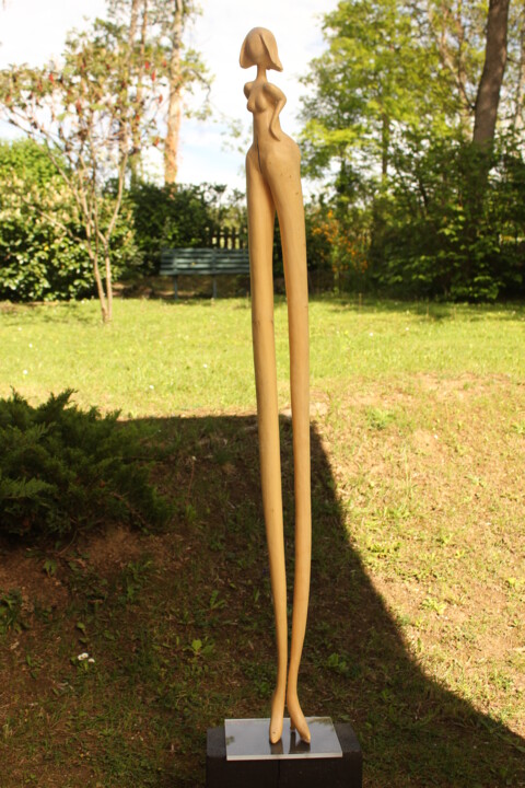 Scultura intitolato "Non mais dis donc !" da Max Bernard, Opera d'arte originale, Legno