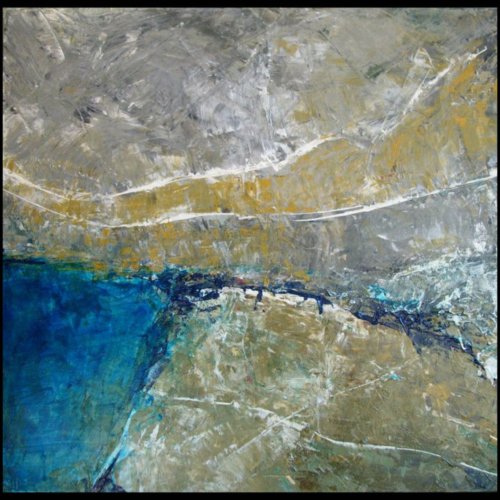 Painting titled "Pangea Tuesday 2:29…" by Steve Beck, Original Artwork, Acrylic